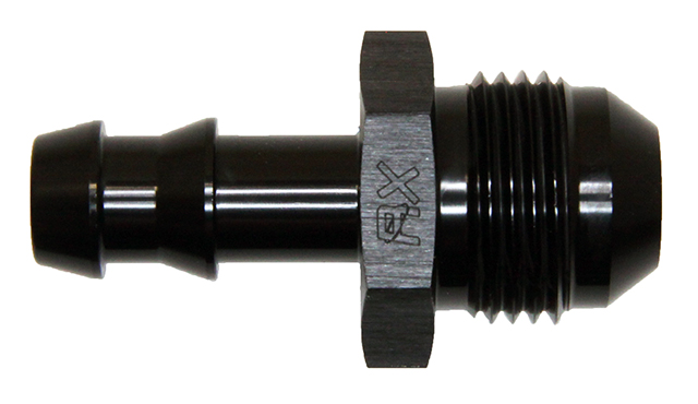 Adapter, -8AN Male » 1/2" Barb, BLACK