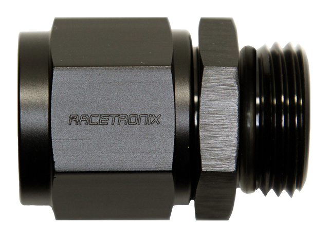 HEL -10 AN JIC Male To -8 AN ORB (3/4 UNF) Aluminium Hose Adapter Fitting – Anodised Black