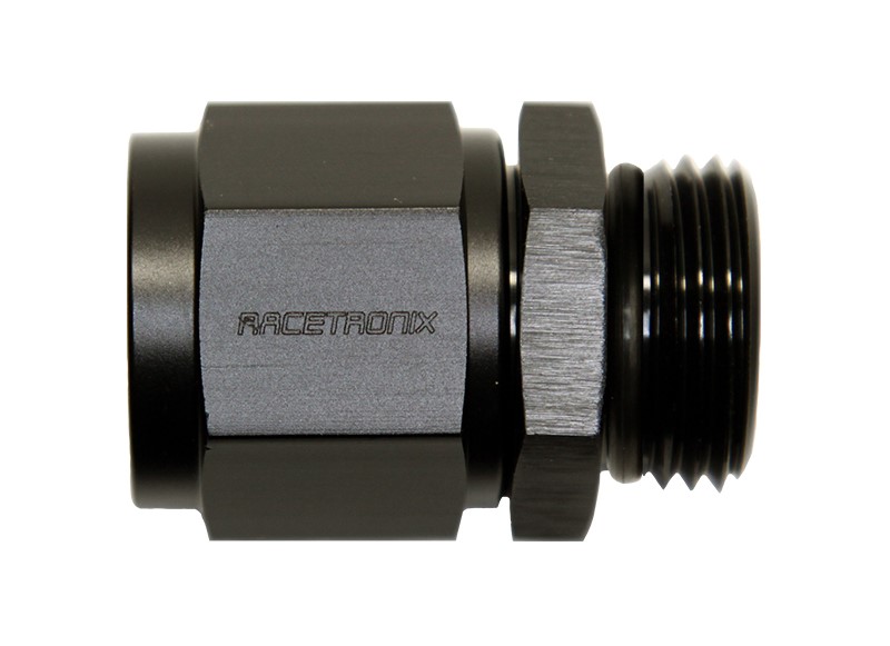 HEL -10 AN JIC Male To -8 AN ORB (3/4 UNF) Aluminium Hose Adapter Fitting – Anodised Black