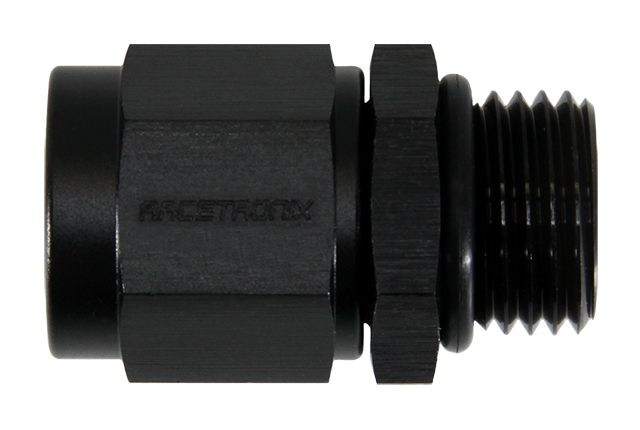 Adapter, -6 AN JIC Female to -6 AN ORB Male, Black (ADF-6JF6R): AN