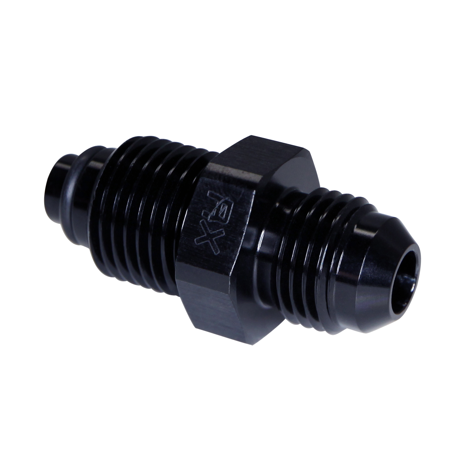 Adapter, -6 AN JIC Male to M16x1.5 Saginaw Male, Black (ADF