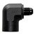 90° Adapter, -6AN Male » 1/2" FPT, BLK