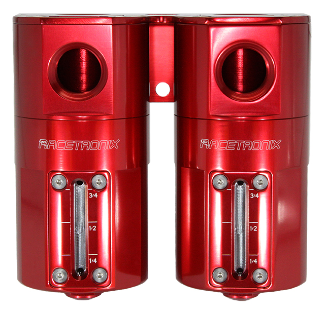 Catch Can Kit, Dual -10AN GV, Bkt, RED (CCK-2GV6ZR): Catch Cans
