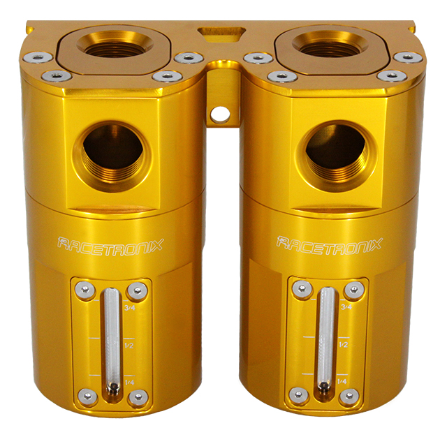Catch Can Kit, Dual -10AN GV, Bkt, GOLD (CCK-2GV6ZY): Catch Cans