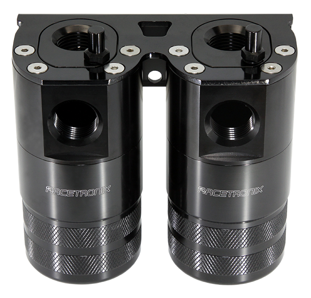 Catch Can Kit, Dual -10AN DS, Bracket, Black (CCK-2D6Z): Catch