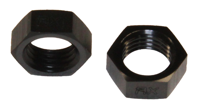 Bulkhead Nut -4AN, AL BLACK (FIT-492404): Bulkhead Nuts - AN