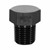 Plug, Hex Cap Pipe 1/8" NPT Male, Black