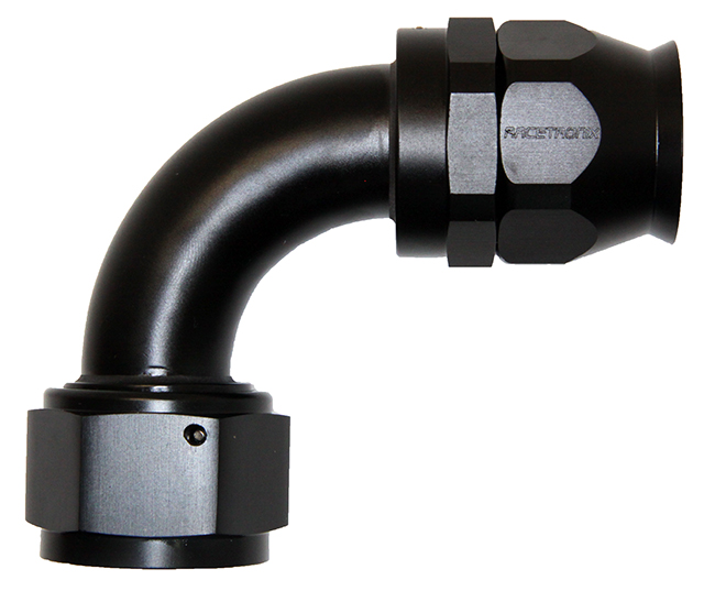 Fitting, PTFE 90° -16 AN JIC Female, Black (FIT-689016): PTFE
