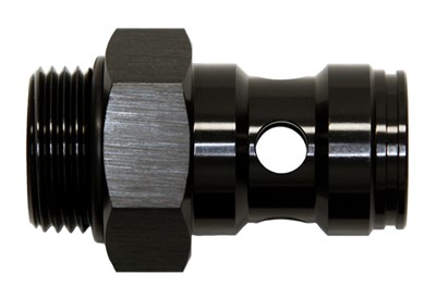 Torques AN-8 To ORB-6 Banjo Adapter Bolt Assembly – Black Aluminum, 9/16 UNF