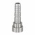 Crimp End, -4  JIC Female, 24.3mm Concave, Stainless Steel