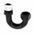 Crimp Hose Fitting, Rubber 180° -20 AN JIC Female, Black