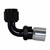 Crimp Hose Fitting, Rubber 90° -10 AN JIC Female, Black