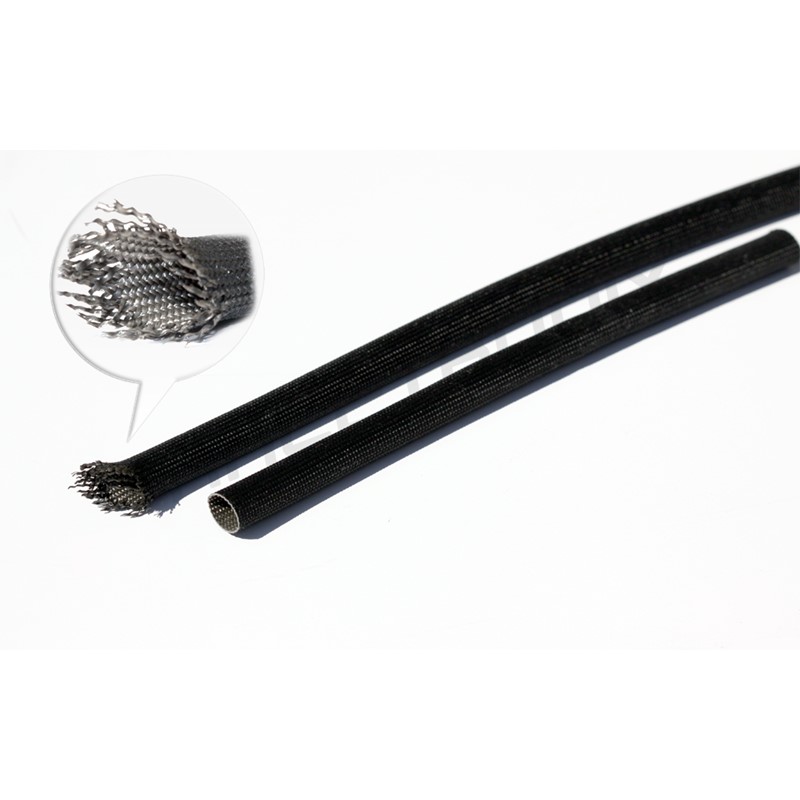 Wire Loom Fiberglass, 3/8 Black 10' (LOOM-F-3-8-10): Loom - Fiberglass  Braided