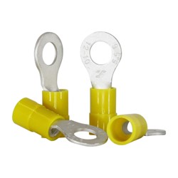 Terminal, Ring 1/4" 10-12 AWG, Nylon