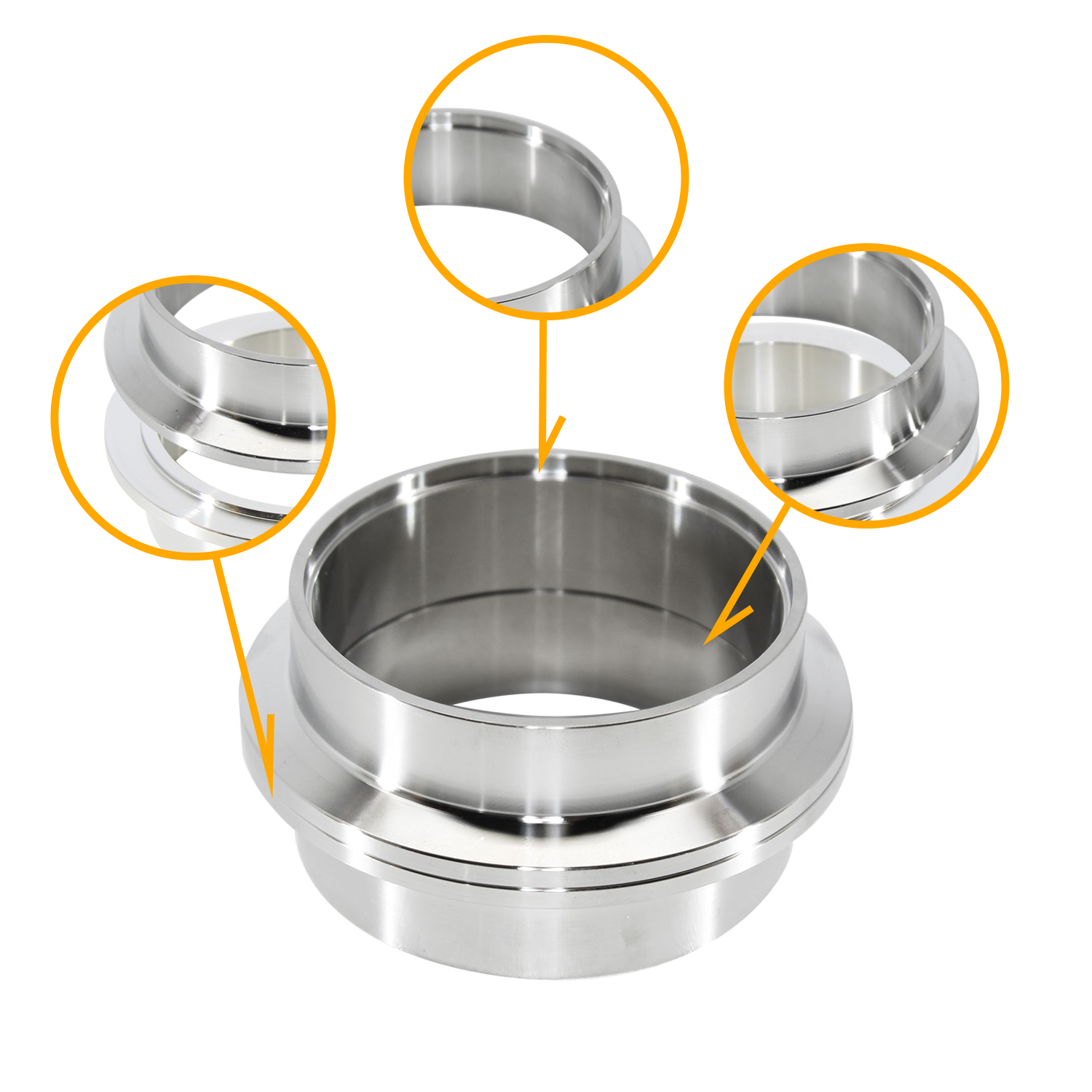4月最新 ヴァーナル　4点 V-Band Flange Set M/F, 304SS 2.5