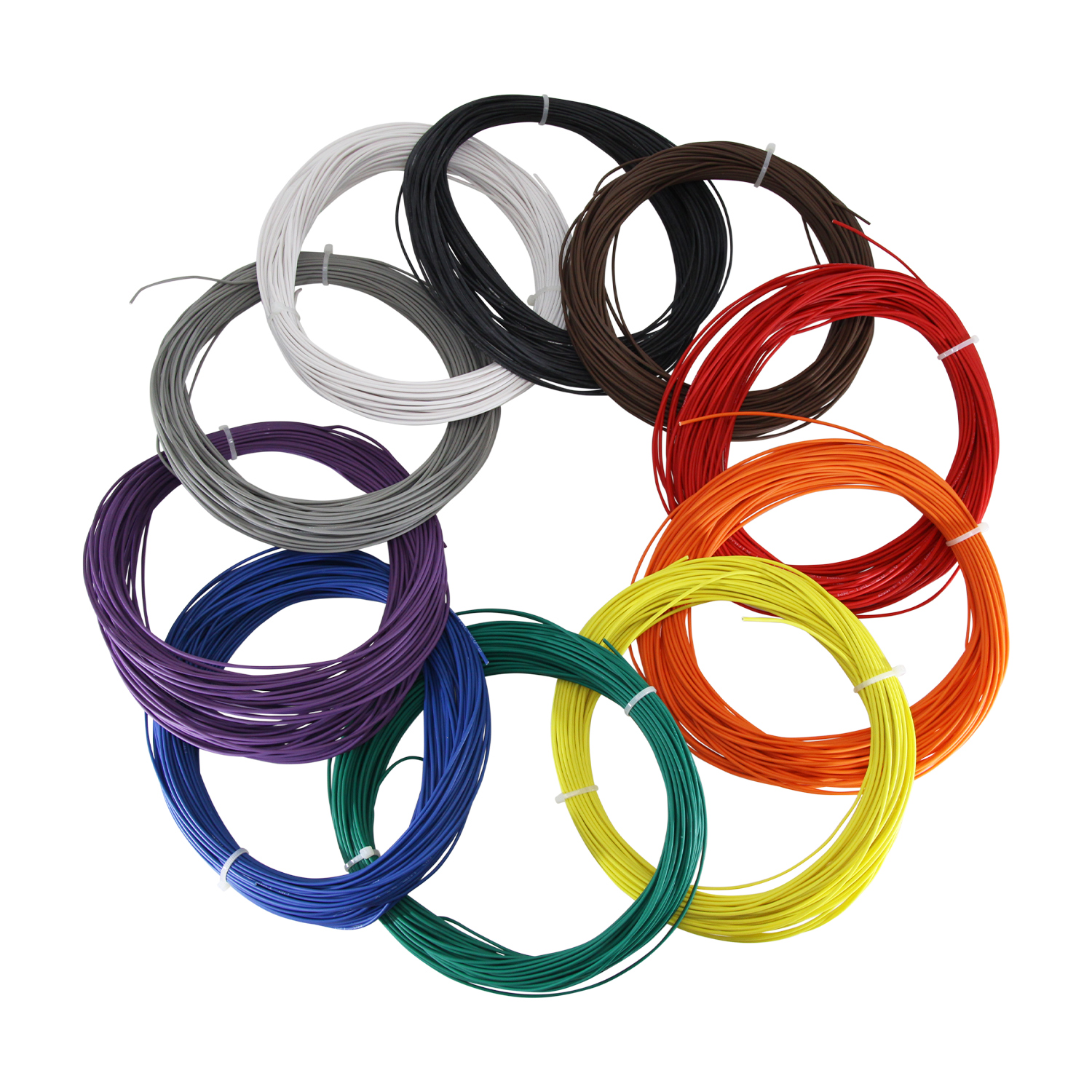 6 Rotoli Di Cavo Auto TXL 20 AWG Alta Temperatura, 10 Piedi Per Colore, 60 Piedi Totali, Copperfield