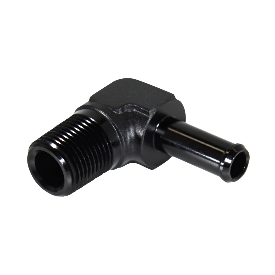 thumbnail image 2 of Yibei-Tech 90 Degree AN6 Female To 3/8" (10mm) Barb Hose Adapter – Black Aluminum Fitting 2 of 6