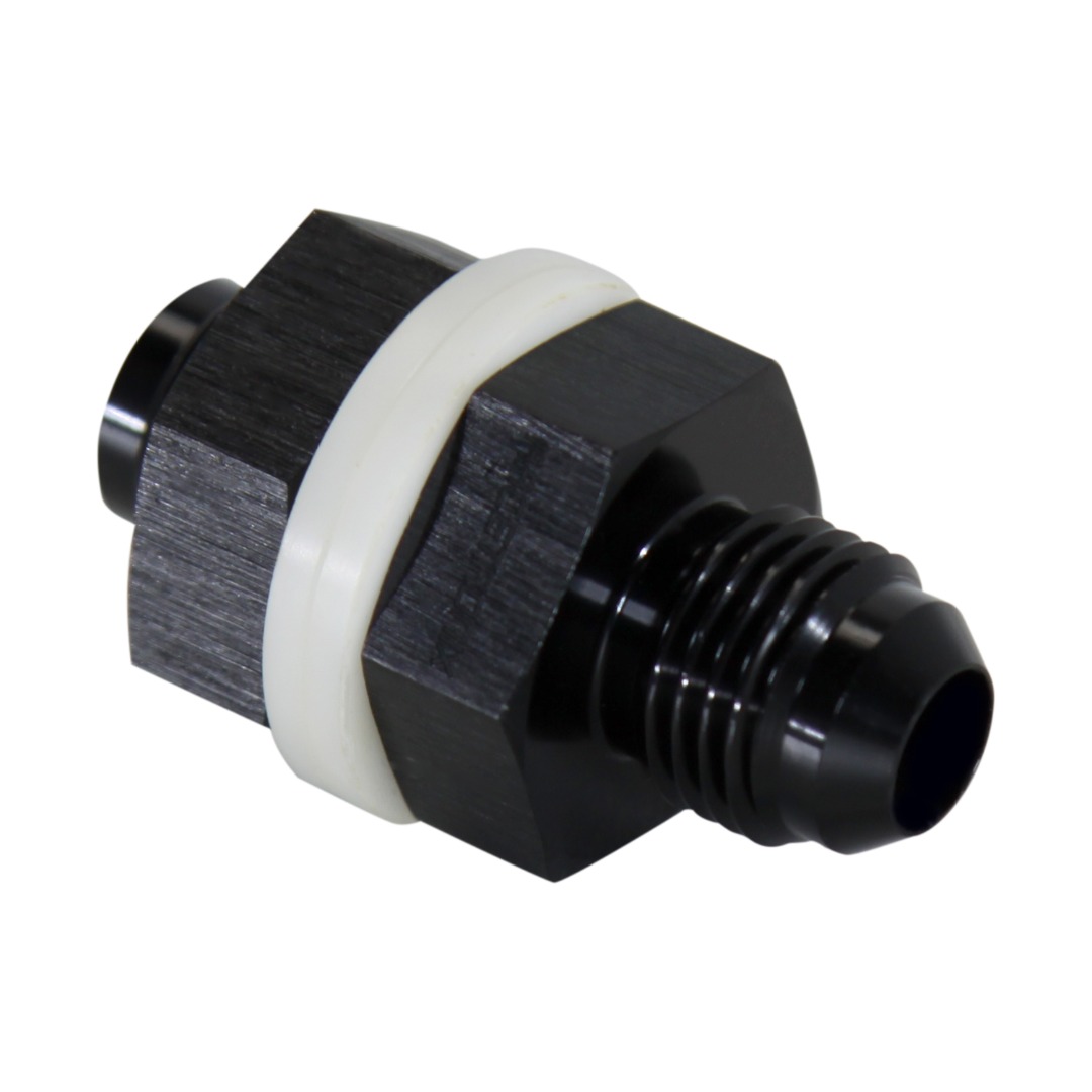 Fuel Cell Bulkhead, -6AN Male, BLACK (FIT-483106): Bulkhead