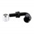 Crimp Hose Fitting, Rubber 120° -10 AN JIC Female, Black Image 2