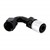 Crimp Hose Fitting, Rubber 120° -10 AN JIC Female, Black Image 1