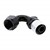 Crimp Hose Fitting, Rubber 120° -12 AN JIC Female, Black Image 2