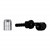 Crimp Hose Fitting, Rubber 150° -4 AN JIC Female, Black Image 1