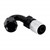 Crimp Hose Fitting, Rubber 150° -8 AN JIC Female, Black Image 2