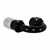 Crimp Hose Fitting, Rubber 180° -8 AN JIC Female, Black Image 2