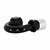 Crimp Hose Fitting, Rubber 180° -12 AN JIC Female, Black Image 2