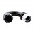 Crimp Hose Fitting, Rubber 180° -20 AN JIC Female, Black Image 2