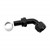 Crimp Hose Fitting, Rubber 60° -12 AN JIC Female, Black Image 1