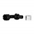 Crimp Hose Fitting, Rubber 90° -12 AN JIC Female, Black Image 1