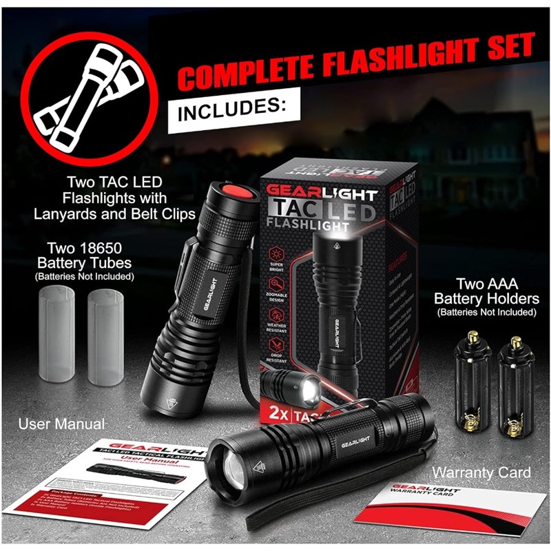 1 tac rechargeable flashlight Weltool T1 PRO EDC flashlightgo This versatile flashlight also doubles as a portable power bank Flashlight, LED Tactical, 2 Pack