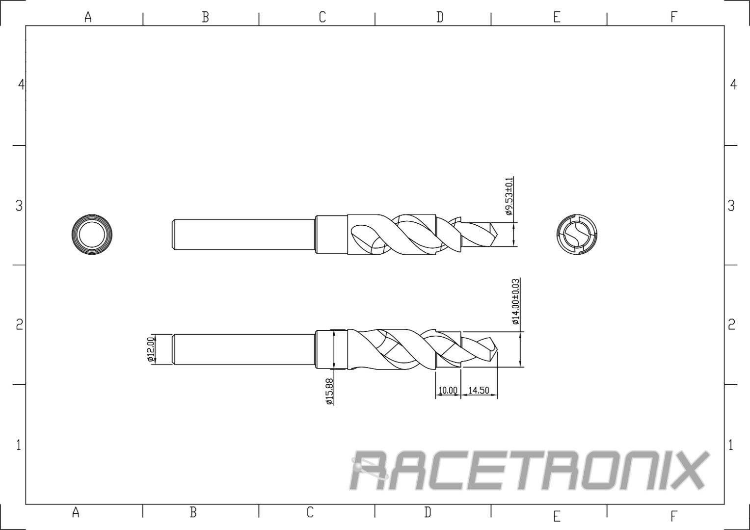 Tool Injector Drill Bit Domestic 14mm TOOL RMR 064 FUEL RAILS